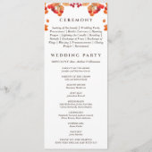 Programme de mariage automnal rustique (Dos)