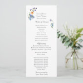 Programme de mariage aux aquarelles de fleurs sauv (Debout devant)