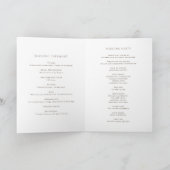 Programme de mariage aux bois automnaux aquarelle (Intérieur)