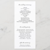 Programme de mariage aux feuilles de couronne aqua (Dos)