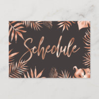 Programme de mariage aux feuilles de palmier tropi