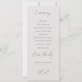 Programme de mariage aux fleurs de cerisier élégan (Dos)