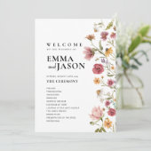 Programme de mariage aux fleurs sauvages (Debout devant)