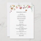 Programme de mariage aux fleurs sauvages (Dos)