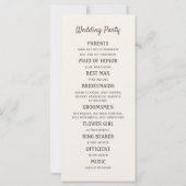Programme de mariage aux fleurs sauvages aquarelle (Dos)