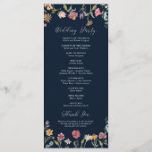Programme de mariage aux fleurs sauvages bleues ma (Dos)