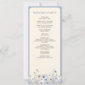 Programme de mariage aux fleurs sauvages bohème bl (Dos)