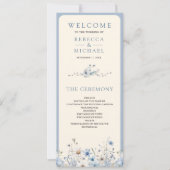 Programme de mariage aux fleurs sauvages bohème bl (Devant)