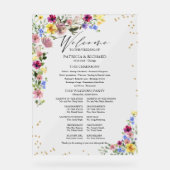 Programme de mariage aux fleurs sauvages Boho (Recto)