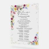Programme de mariage aux fleurs sauvages Boho (Angle)