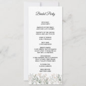 Programme de mariage aux fleurs sauvages de la for (Dos)