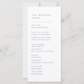 Programme de mariage aux fleurs sauvages Élégant B (Dos)