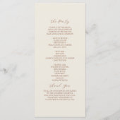 Programme de mariage aux fleurs sauvages neutres (Dos)