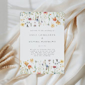 Programme de mariage aux fleurs sauvages pastel