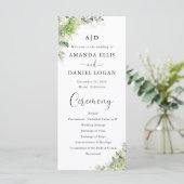 Programme de Mariage aux Hortensias Verts (Debout devant)