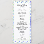 Programme de mariage aux jacinthes des bois (Dos)