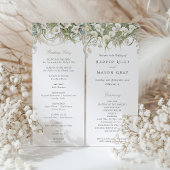 Programme de mariage aux lys calla Couleurs pastel