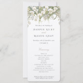 Programme de mariage aux lys calla Couleurs pastel (Devant)