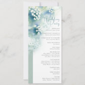Programme de mariage aux petites fleurs blanches (Dos)