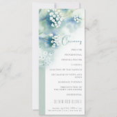 Programme de mariage aux petites fleurs blanches (Devant)