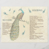 Programme de mariage aux plumes de paon (Dos)