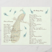 Programme de mariage aux plumes de paon (Dos)