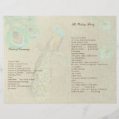 Programme de mariage aux plumes de paon 4 (Dos)