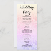 Programme de Mariage aux Roses Arc-en-Ciel Pastel (Dos)