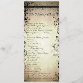 Programme de mariage aux tourbillons élégants et f (Dos)