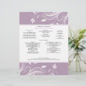 Programme de mariage aux tourbillons floraux lavan (Debout devant)