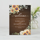 Programme de mariage aux tournesols et citrouilles (Debout devant)