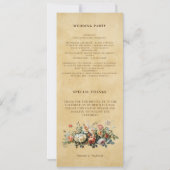 Programme de mariage avec arrangement floral vinta (Dos)