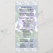 Programme de mariage avec des panneaux violets et  (Dos)