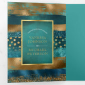 Programme de mariage avec des traits de pinceau sa (Intérieur en premier)