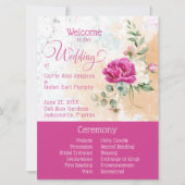 Programme de mariage avec éclaboussure de couleur  (Devant)