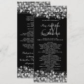Programme de mariage avec étincelles argentées (Devant / Derrière)