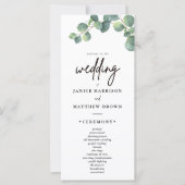 Programme de mariage avec feuillage d'eucalyptus r (Devant)