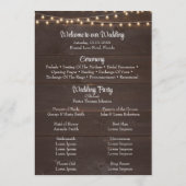 Programme de mariage avec guirlande lumineuse en b (Dos)