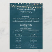 Programme de mariage avec guirlande lumineuse en b (Dos)