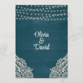 Programme de mariage avec guirlande lumineuse en b (Devant)