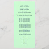 Programme de mariage avec la Monnaie Bleue Concept (Dos)