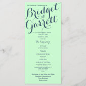 Programme de mariage avec la Monnaie Bleue Concept (Devant)