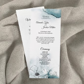 Programme de mariage avec l'aquarelle turquoise