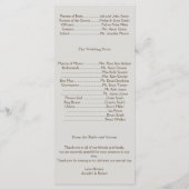 Programme de mariage avec l'arbre de chêne (Dos)