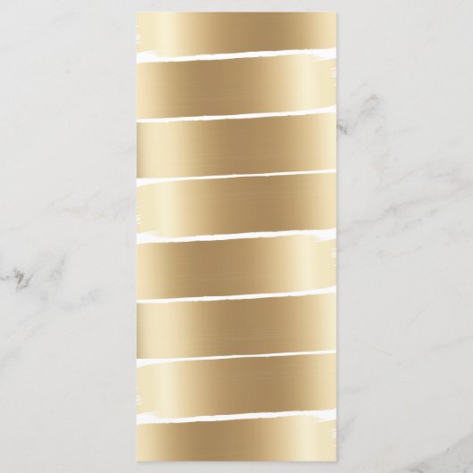 Programme de mariage avec pinceau blanc et or (Dos)