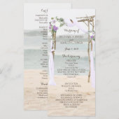 Programme de mariage Beach Arbor Lavande (Devant / Derrière)