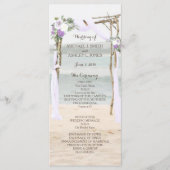 Programme de mariage Beach Arbor Lavande (Devant)