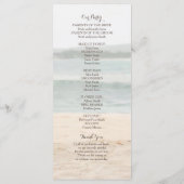 Programme de mariage Beach Arbor Lavender (Dos)