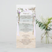 Programme de mariage Beach Arbor Lavender (Debout devant)