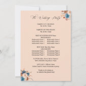 Programme de mariage beige et bleu-Dusty - Beige F (Dos)